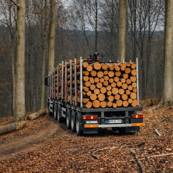 Transport drewna krótkiego 1,2–6 m | papierówka, opał, kłody – HDS