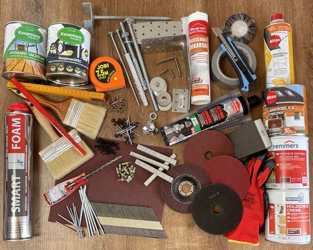 Akcesoria do drewna – wkręty, łączniki, impregnaty, narzędzia – SPRZEDAŻ