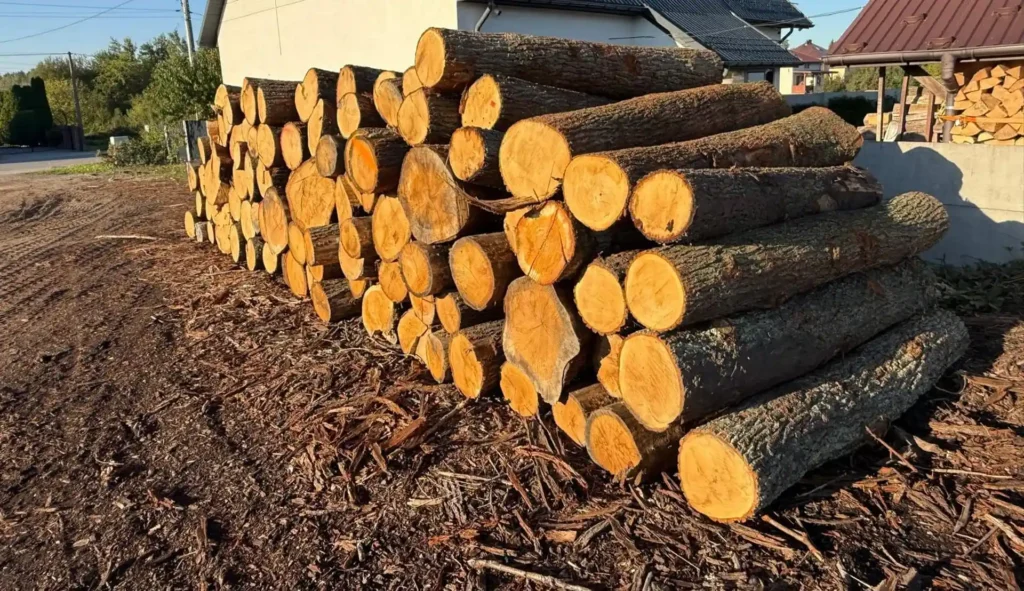 DĄB – kłody tartaczne, długość 2,5 m – SPRZEDAM